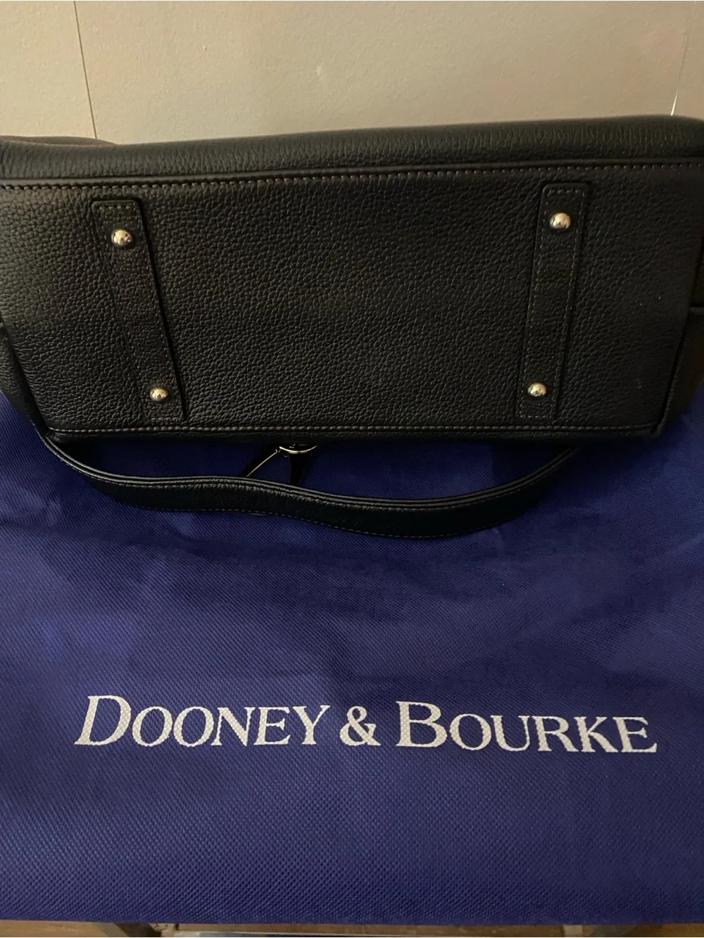 Authentic Dooney & Bourke Black Pebble Leather Shoulder Bag